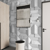 Płyta betonowa na ścianę 3D PB26A 600x600x45, jasnoszary S50, wzór A, beton architektoniczny