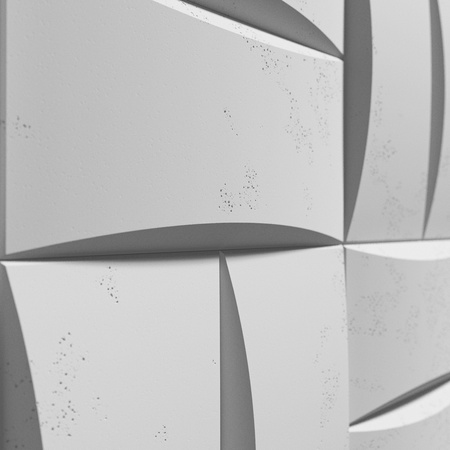 Płyta betonowa na ścianę 3D PB20 600x600x40, jasnoszary S50, beton architektoniczny