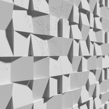 Płyta betonowa na ścianę 3D PB16 600x600x40, jasnoszary S50, beton architektoniczny