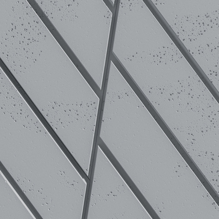 Płyta betonowa na ścianę 3D PB43 1210x500x25, szary S96, beton architektoniczny