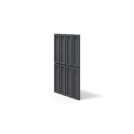 Płyta betonowa na ścianę 3D PB51 800x410x20, czarny B15, beton architektoniczny
