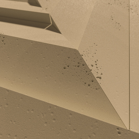 Płyta betonowa na ścianę 3D PB70A 1200x600x35, miodowy CL03; wzór A, beton architektoniczny