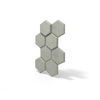 Płyta betonowa na ścianę 3D PB01 975x650x35, zgaszona zieleń CL09, beton architektoniczny