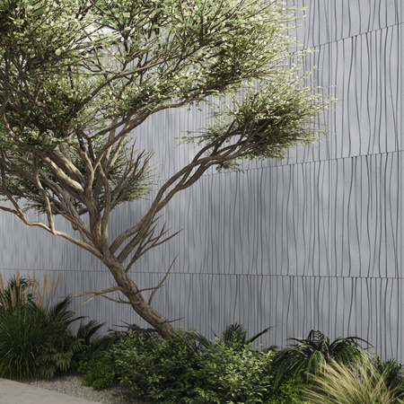 Płyta betonowa na ścianę 3D PB03 1000x500x32, szary S96, beton architektoniczny