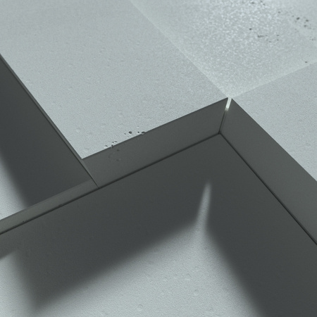 Płyta betonowa na ścianę 3D PB10 600x600x40, jasny błękit CL06, beton architektoniczny