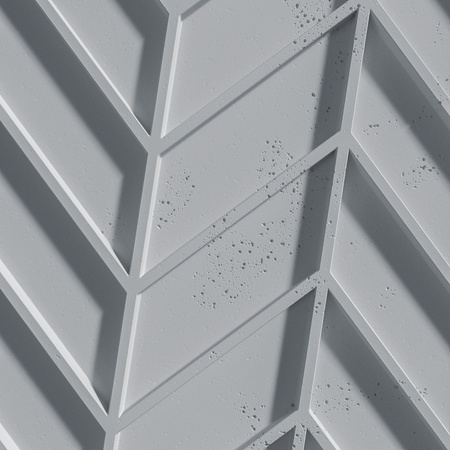 Płyta betonowa na ścianę 3D PB47 939x600x25, szary S96, beton architektoniczny