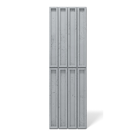 Płyta betonowa na ścianę 3D PB66A 1350x430x22, szary S96, wzór A, beton architektoniczny