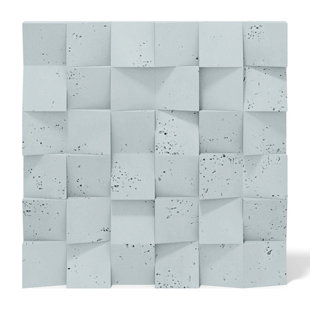 Płyta betonowa na ścianę 3D PB16 600x600x40, jasny błękit CL06, beton architektoniczny