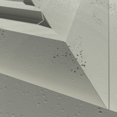Płyta betonowa na ścianę 3D PB70A 1200x600x35, pistacjowy CL08; wzór A, beton architektoniczny