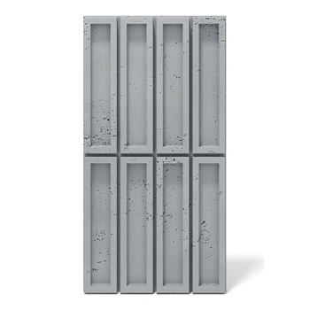 Płyta betonowa na ścianę 3D PB51 800x410x20, szary S96, beton architektoniczny