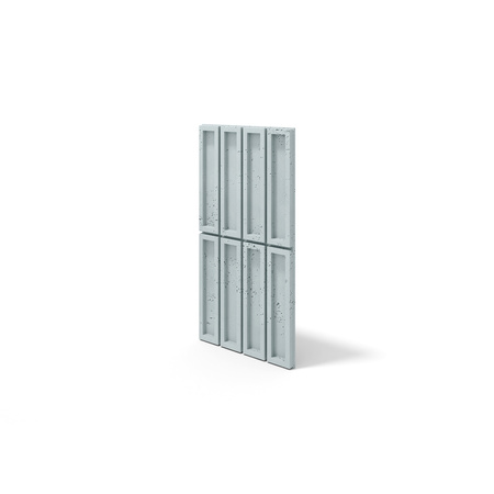 Płyta betonowa na ścianę 3D PB51 800x410x20, jasny błękit CL06, beton architektoniczny