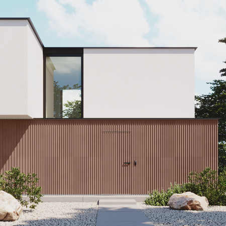 Płyta betonowa na ścianę 3D PB59 1350x500x35, brudny róż CL07, beton architektoniczny
