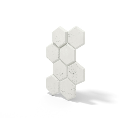 Płyta betonowa na ścianę 3D PB01 975x650x35, zgaszona biel B0, beton architektoniczny