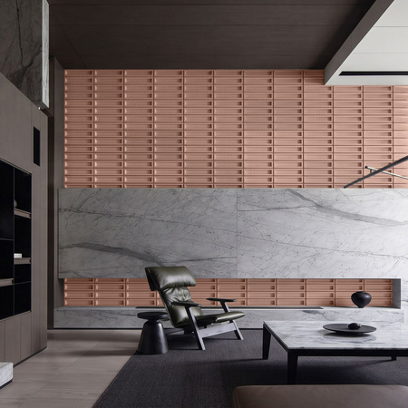 Płyta betonowa na ścianę 3D PB51 800x410x20, brudny róż CL07, beton architektoniczny
