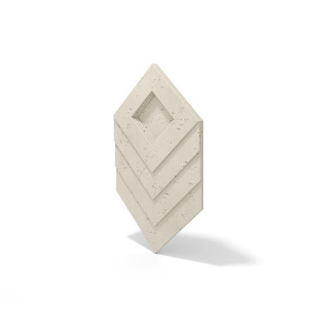 Płyta betonowa na ścianę 3D PB21 1050x600x45, kość słoniowa KS, beton architektoniczny