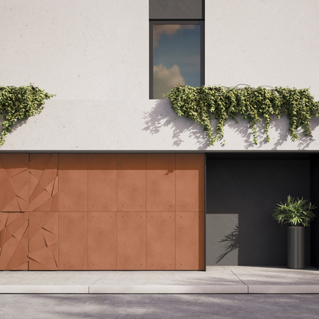 Płyta betonowa na ścianę 3D PB05B 1200x600x48, terakota CL01, wzór B, beton architektoniczny