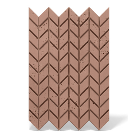Płyta betonowa na ścianę 3D PB48 935x600x25, brudny róż CL07, beton architektoniczny