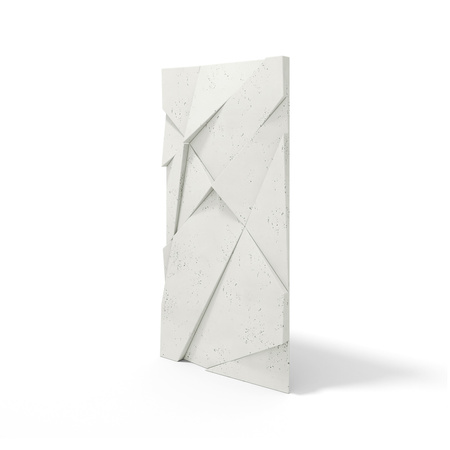 Płyta betonowa na ścianę 3D PB05A 1200x600x48, zgaszona biel B0, wzór A, beton architektoniczny