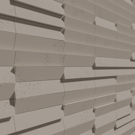 Płyta betonowa na ścianę 3D PB69 5x22,6x2, szarobeżowy CL05, beton architektoniczny