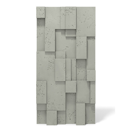 Płyta betonowa na ścianę 3D PB11 1200x600x40, zgaszona zieleń CL09; wzór A, beton architektoniczny