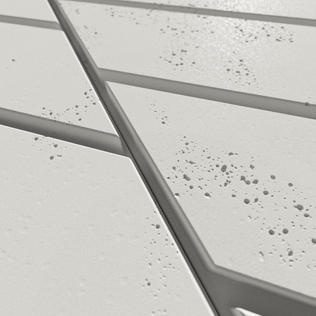 Płyta betonowa na ścianę 3D PB43 1210x500x25, zgaszona biel B0, beton architektoniczny