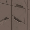 Płyta betonowa na ścianę 3D PB18B 1200x600x38, czekoladowy CL02; wzór B, beton architektoniczny
