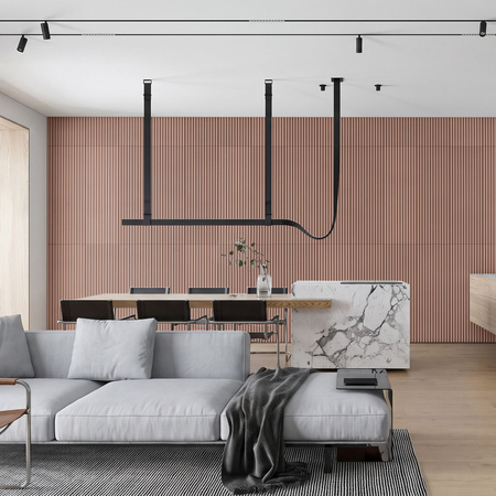 Płyta betonowa na ścianę 3D PB57 1350x460x30, brudny róż CL07, beton architektoniczny