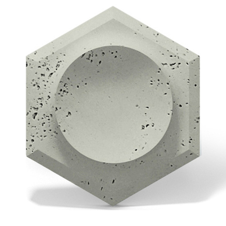 Płyta betonowa na ścianę 3D PB01D 260x300x37, zgaszona zieleń CL09, beton architektoniczny