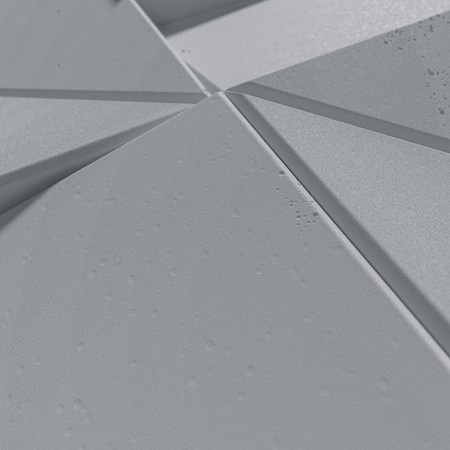 Płyta betonowa na ścianę 3D PB26A 600x600x45, szary S96, wzór A, beton architektoniczny