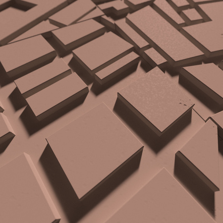 Płyta betonowa na ścianę 3D PB71F 600x600x22, brudny róż CL07; wzór F, beton architektoniczny