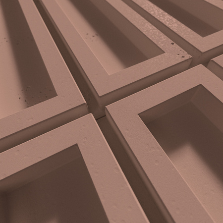 Płyta betonowa na ścianę 3D PB51 800x410x20, brudny róż CL07, beton architektoniczny