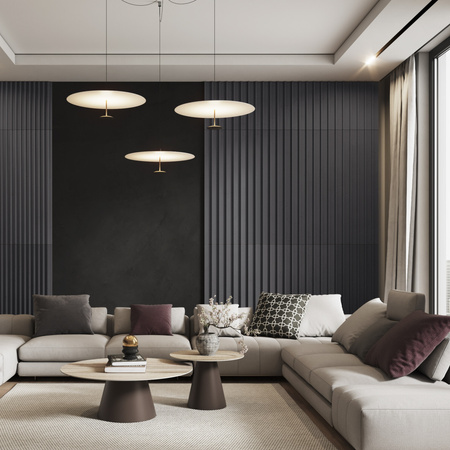 Płyta betonowa na ścianę 3D PB39 1350x490x30, czarny B15, beton architektoniczny