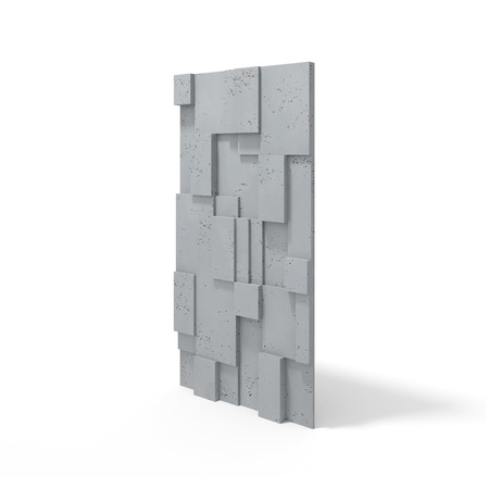 Płyta betonowa na ścianę 3D PB11A 1200x600x40, szary S96, wzór A, beton architektoniczny