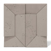 Płyta betonowa na ścianę 3D PB26B 600x600x45, szarobeżowy CL05; wzór B, beton architektoniczny