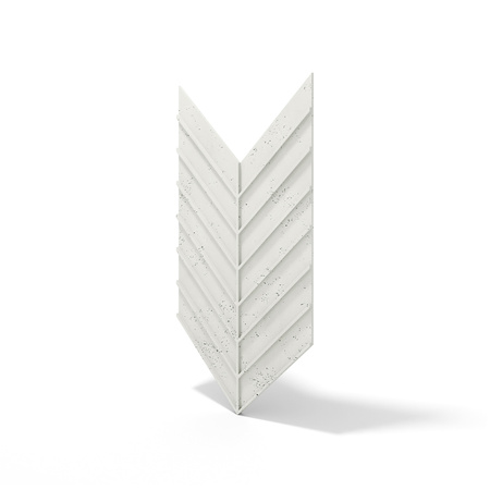 Płyta betonowa na ścianę 3D PB45 1188x600x25, zgaszona biel B0, beton architektoniczny