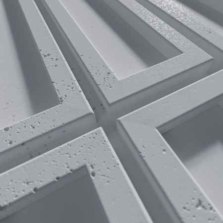Płyta betonowa na ścianę 3D PB66A 1350x430x22, szary S96, wzór A, beton architektoniczny
