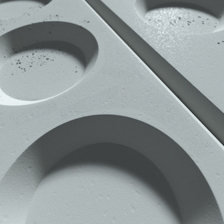 Płyta betonowa na ścianę 3D PB28 1200x600x30, jasny błękit CL06, beton architektoniczny