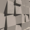 Płyta betonowa na ścianę 3D PB15 600x600x40, kaszmirowy CL04, beton architektoniczny
