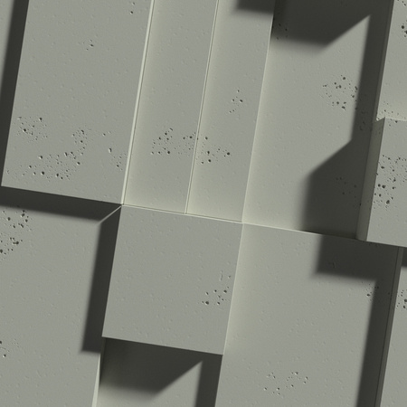Płyta betonowa na ścianę 3D PB11 1200x600x40, zgaszona zieleń CL09; wzór A, beton architektoniczny