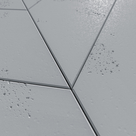 Płyta betonowa na ścianę 3D PB35 455x120x20, szary S96, beton architektoniczny