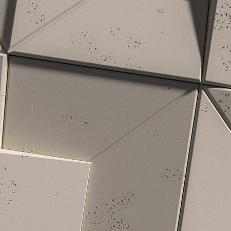 Płyta betonowa na ścianę 3D PB26A 600x600x45, kaszmirowy CL04; wzór A, beton architektoniczny