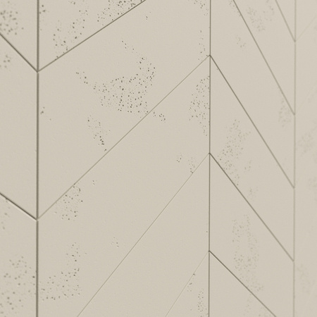 Płyta betonowa na ścianę 3D PB35 455x120x20, kość słoniowa KS, lewy, beton architektoniczny