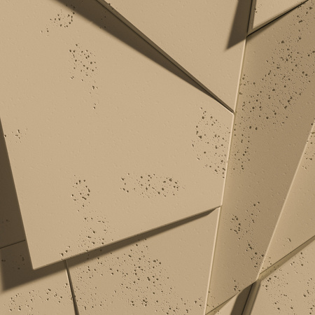 Płyta betonowa na ścianę 3D PB05C 1200x600x48, miodowy CL03, wzór C, beton architektoniczny