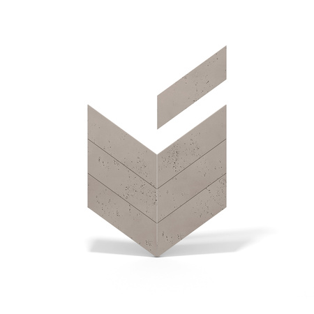 Płyta betonowa na ścianę 3D PB35 455x120x20, szarobeżowy CL05, beton architektoniczny
