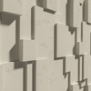 Płyta betonowa na ścianę 3D PB11 1200x600x40, kość słoniowa KS, wzór A, beton architektoniczny