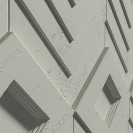 Płyta betonowa na ścianę 3D PB21 1050x600x45, pistacjowy CL08, beton architektoniczny