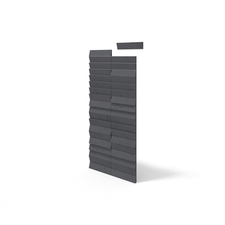 Płyta betonowa na ścianę 3D PB69 5x22,6x2,czarny B15, beton architektoniczny