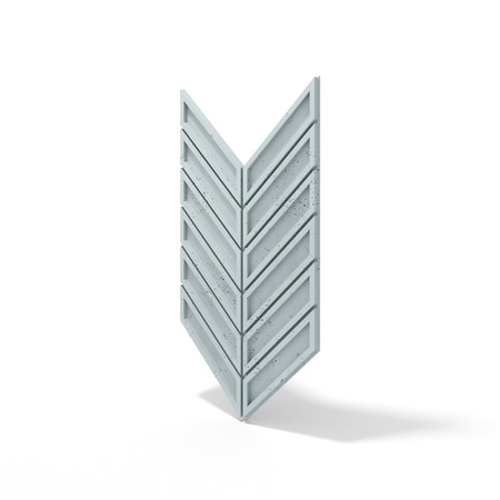 Płyta betonowa na ścianę 3D PB50 1156x600x20, jasny błękit CL06, beton architektoniczny