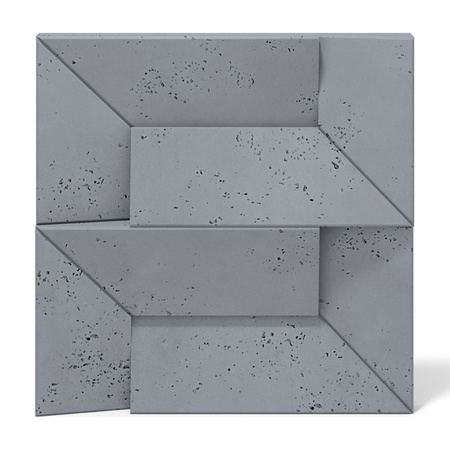 Płyta betonowa na ścianę 3D PB26A 600x600x45, antracytowy B08; wzór A, beton architektoniczny