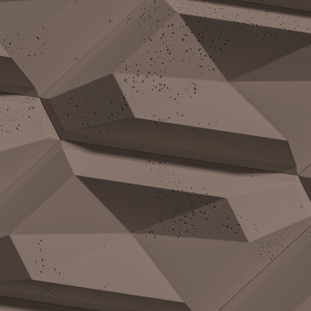 Płyta betonowa na ścianę 3D PB02 448x200x40, czekoladowy CL02, beton architektoniczny